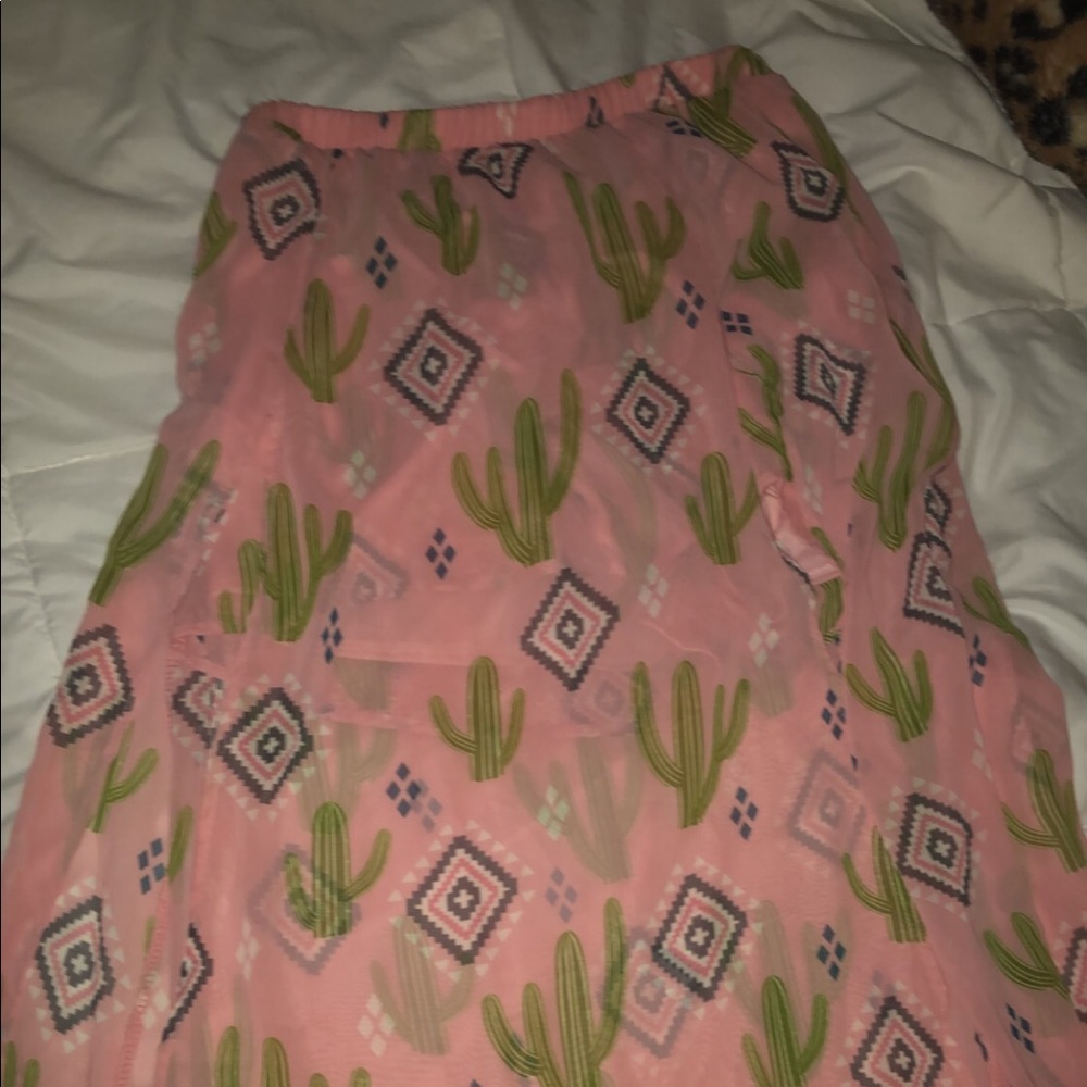 Cactus Maxi Skirt With Two Slits